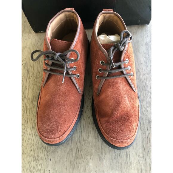 Marc Joseph New York Bridgeport Leather Chukka Sneaker in Rust Suede - 7 - Picture 1 of 7